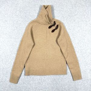 Lauren Ralph Lauren Sweater Womens Lambswool Wrap Neck Buckle Equestrian Wool